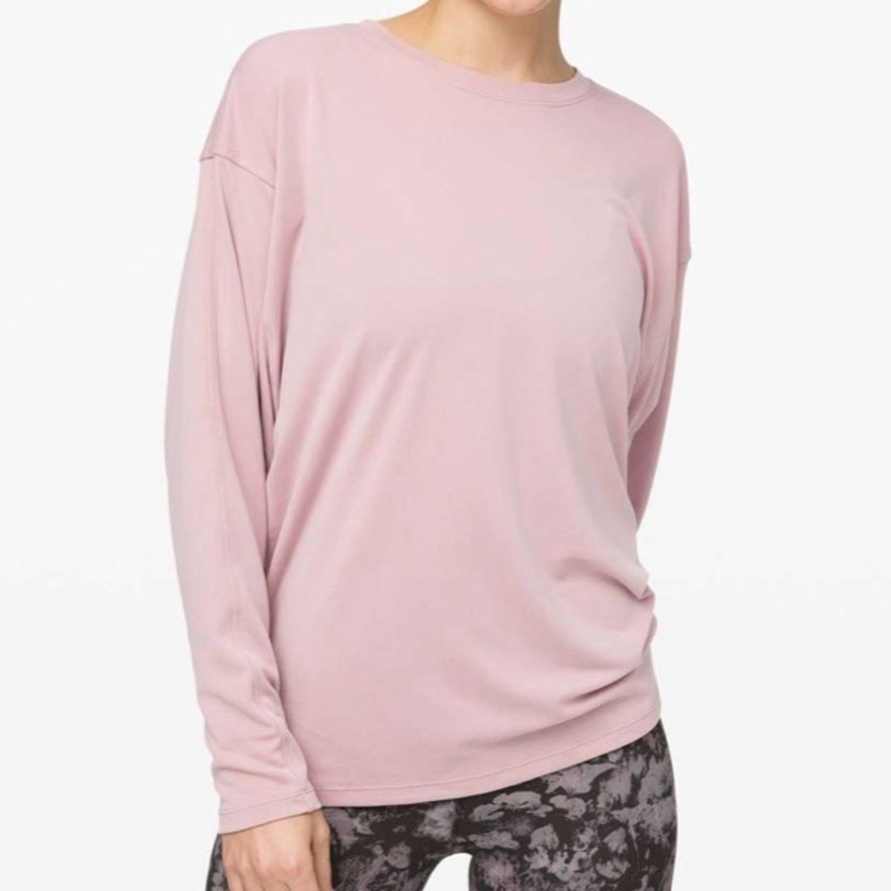 Lululemon Loungeful Drape Dolman Long Sleeve in Smoky Blush Cupro